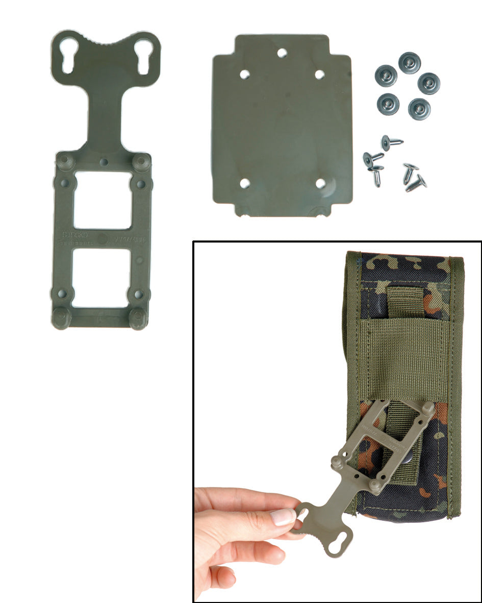 Agrafe d'adaptation Mil-Tec pour système modulaire Bundeswehr sur brêlage et équipement