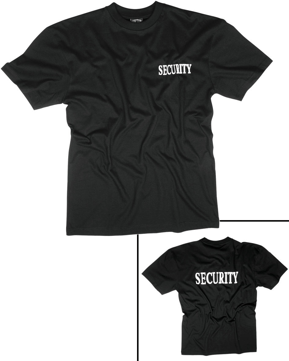 T-shirt imprimé SECURITY Mil-Tec en jersey de coton 140 à 145 g/m² marquage recto verso