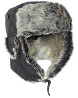 Bonnet d'hiver Mil-Tec en polyester doublé fourrure synthétique avec attache menton