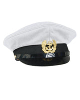 Casquette à visière type marine Mil-Tec en coton doublée polyester avec insigne en laiton