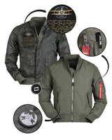 Blouson aviateur type MA1 Summer Mil-Tec en nylon sans garnissage avec poche de bras