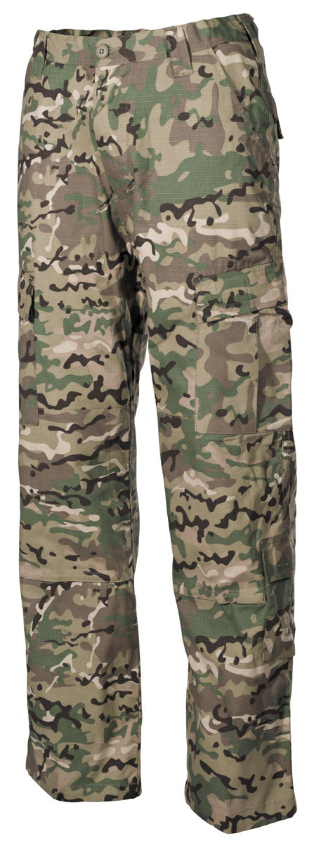 Pantalon de combat US ACU MFH Rip Stop 100 % coton huit poches logements genouillères