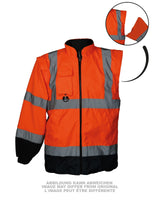 Veste à haute visibilité Bundeswehr doublée, norme EN ISO 20471, occasion