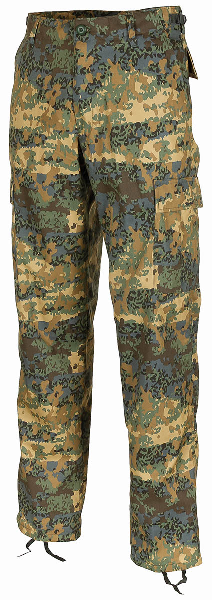 Pantalon de combat US BDU MFH motif TAZ à glissière polycoton 65/35 taille réglable