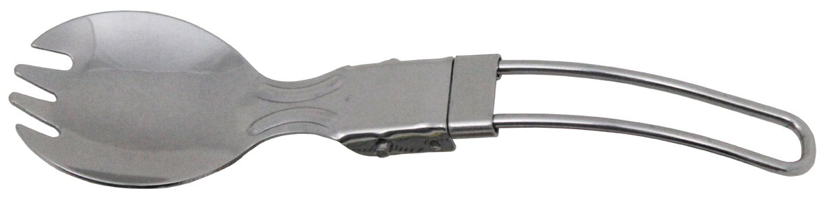 Cuillère-fourchette pliante Fox Outdoor en acier inoxydable 15,5 cm 30 g