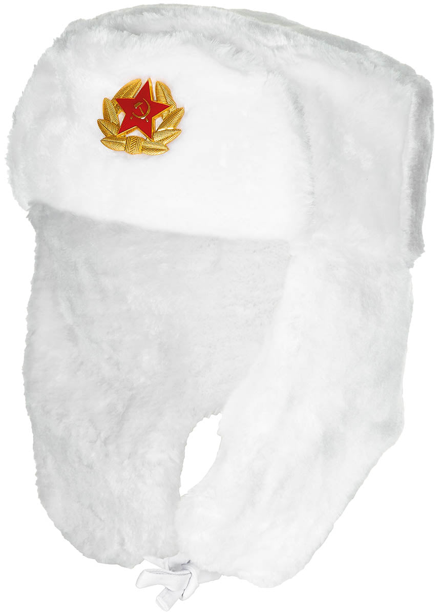 Chapka russe MFH Ouchanka à cocarde étoile amovible et doublure matelassée
