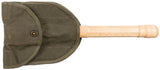 Pelle pliante type suisse MFH 2 pièces acier 2,3 mm manche bois 61 cm
