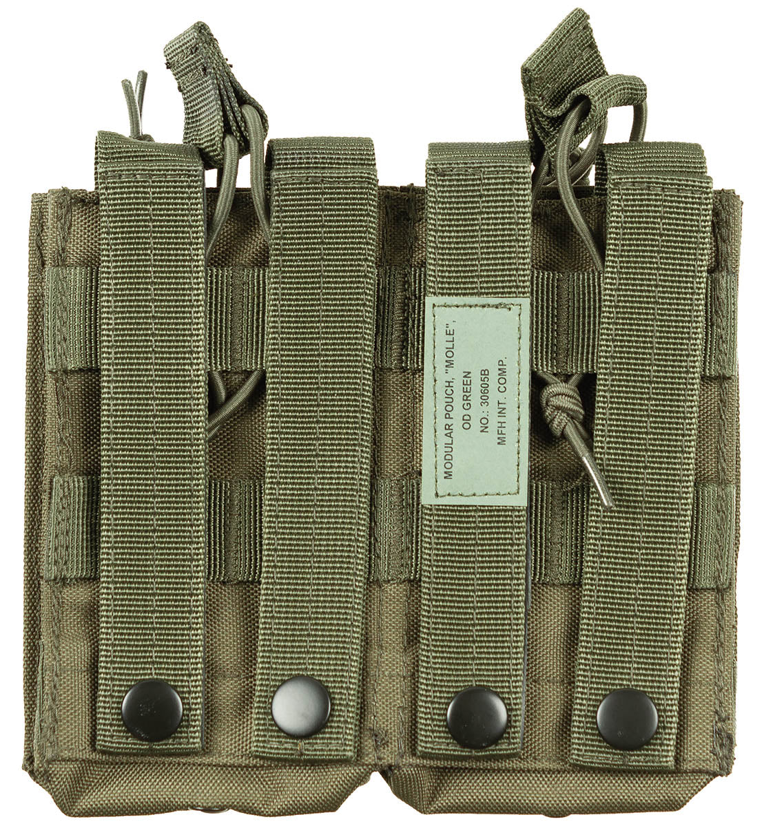 Pochette modulaire MOLLE MFH à quatre compartiments à cordon, 16 x 15 cm