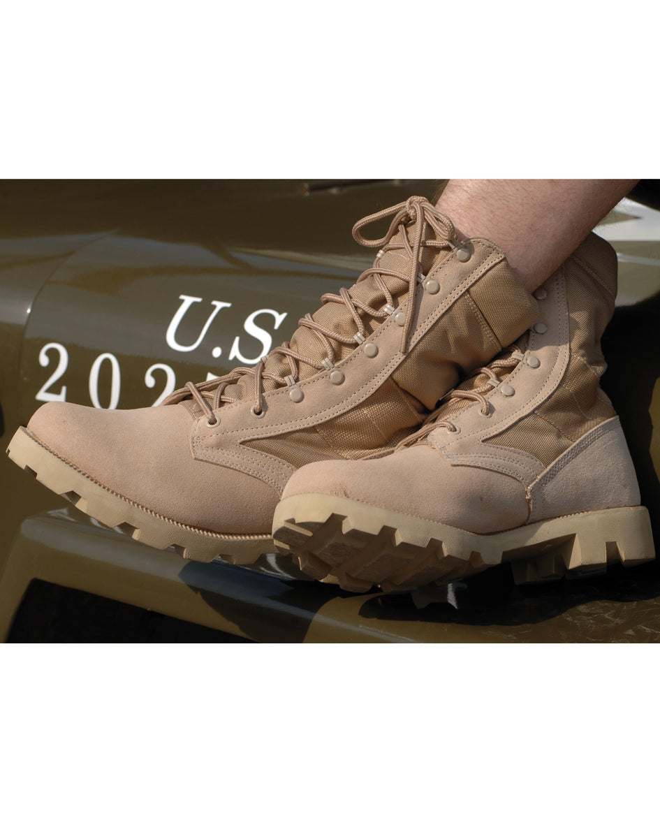 Chaussures Mil-Tec Speed Lace zone chaude en Cordura et cuir velours à tige montante