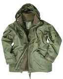 Parka de pluie Mil-Tec type ECWS en laminé 3 couches avec veste polaire amovible