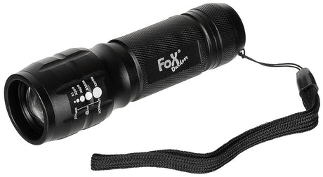 Lampe torche Fox Outdoor Mini 3 watts à faisceau réglable 150 lumens portée 150 m