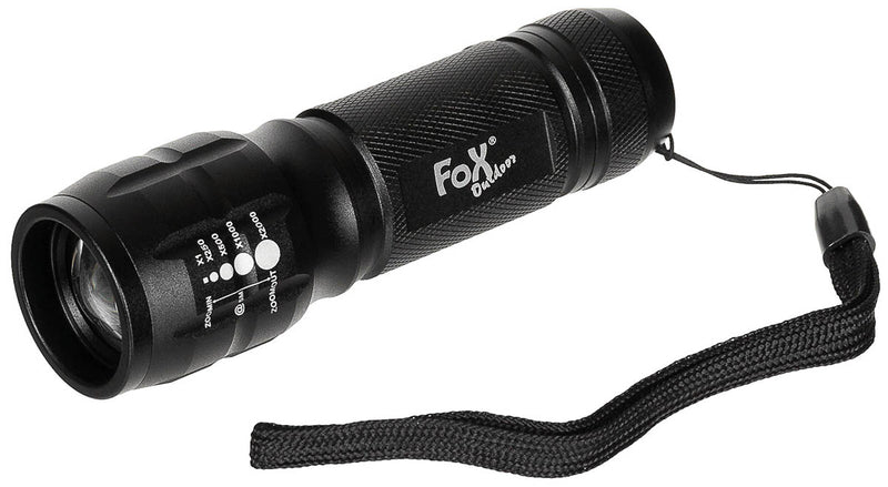 Lampe torche Fox Outdoor Mini 3 watts à faisceau réglable 150 lumens portée 150 m