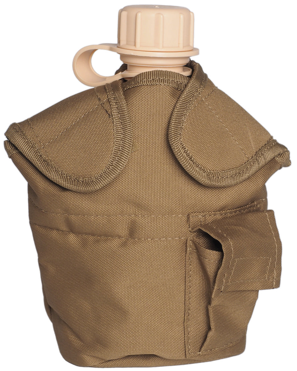 Housse de gourde MOLLE type US Mil-Tec en polyester enduit 12 x 7 x 17 cm