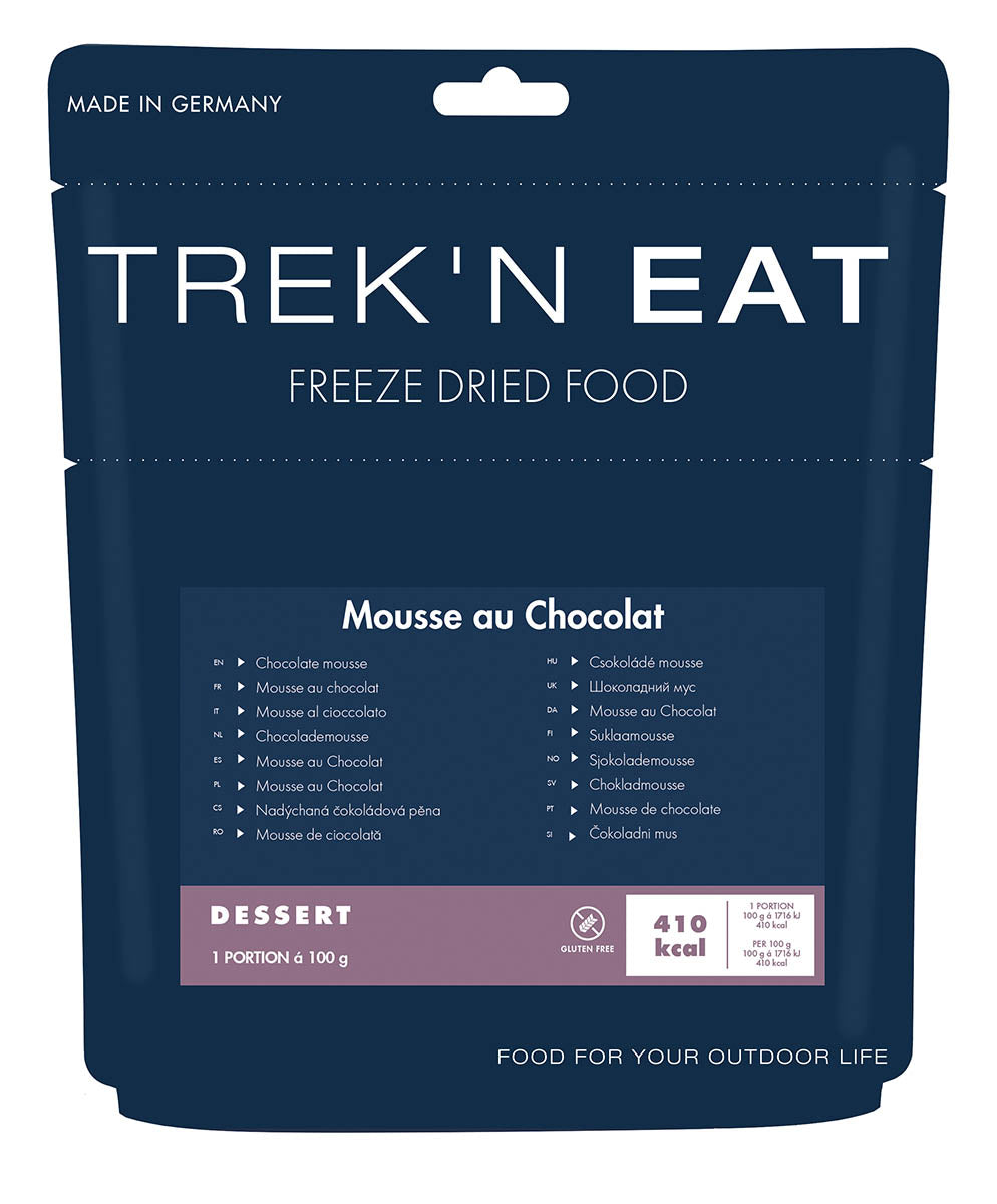 Ration lyophilisée Trek'n Eat mousse au chocolat 100 g dessert à réhydrater
