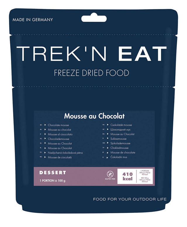 Ration lyophilisée Trek'n Eat mousse au chocolat 100 g dessert à réhydrater