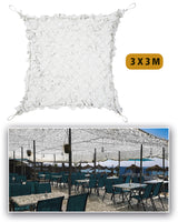 Filet d'ombrage Mil-Tec Broadleaf Shadow Sail 3 x 3 m polyester ripstop anti-UV réversible