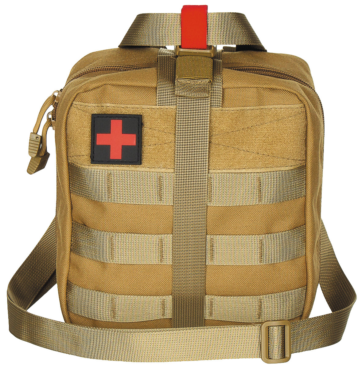 Pochette médicale MFH IFAK MOLLE grand format 21 x 22 x 12 cm avec bandoulière
