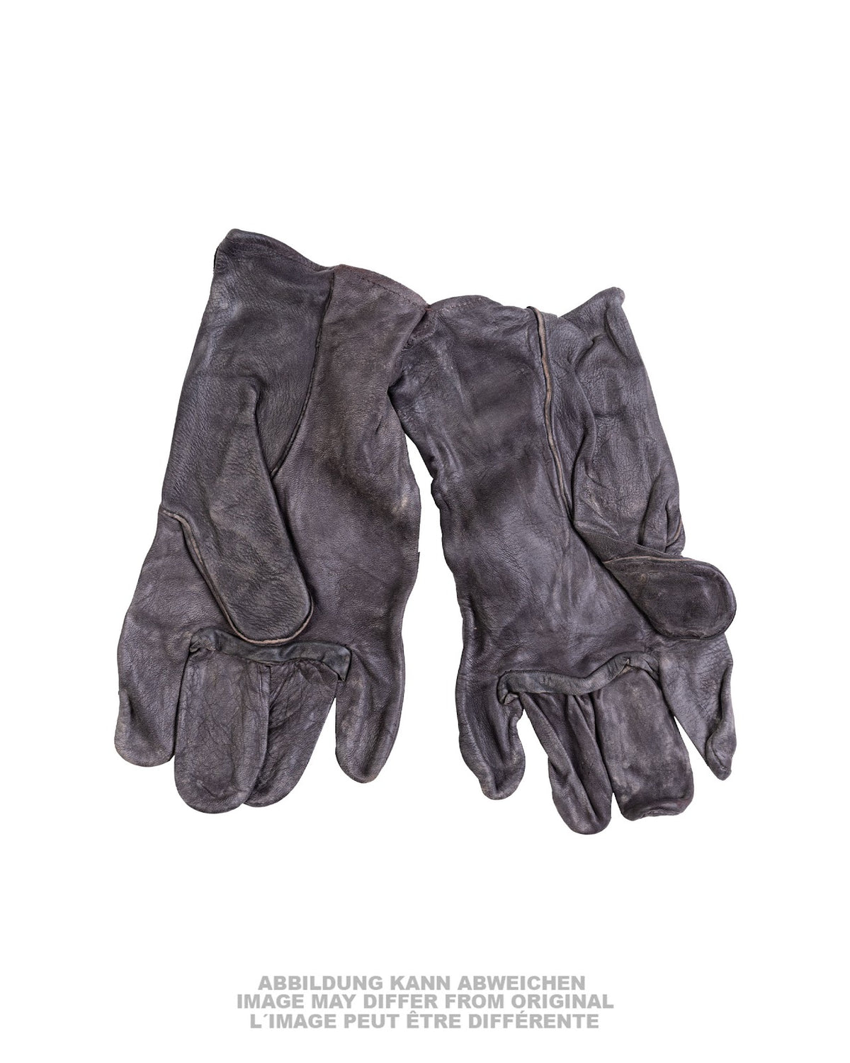 Gants militaires type US modèle M49 en cuir, pièce d'occasion de dotation