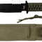 Couteau à lame fixe Fox Outdoor lame 16 cm manche tressé 220 g avec fourreau