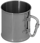 Quart Fox Outdoor en acier inoxydable simple paroi 220 ml avec mousqueton
