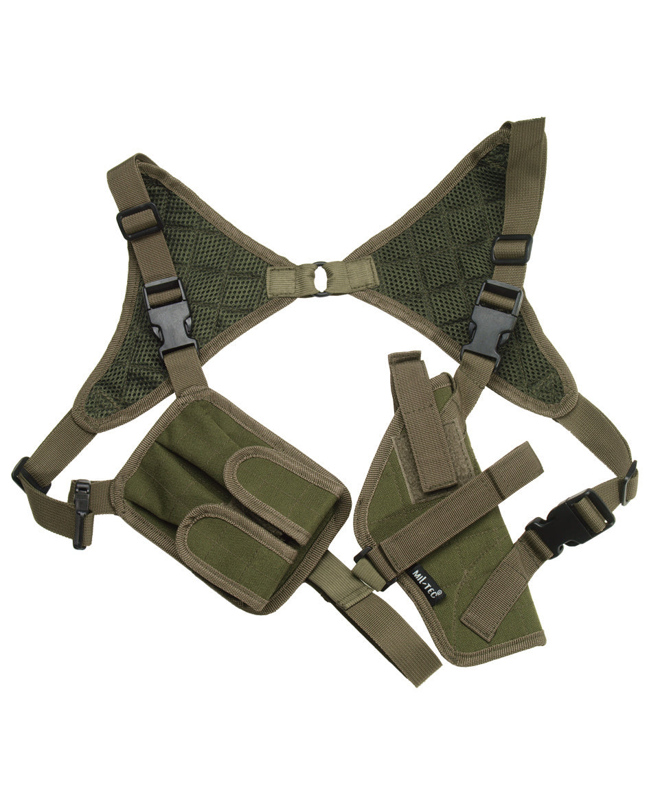 Holster d'épaule Mil-Tec en nylon ambidextre avec porte-chargeur détachable