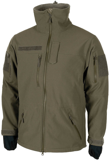 Veste softshell High Defence MFH Professional colonne d'eau 8000 mm glissières étanches