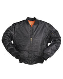 Blouson aviateur type MA1 Mil-Tec réversible en polyester ouaté 200 g/m² avec porte-crayons