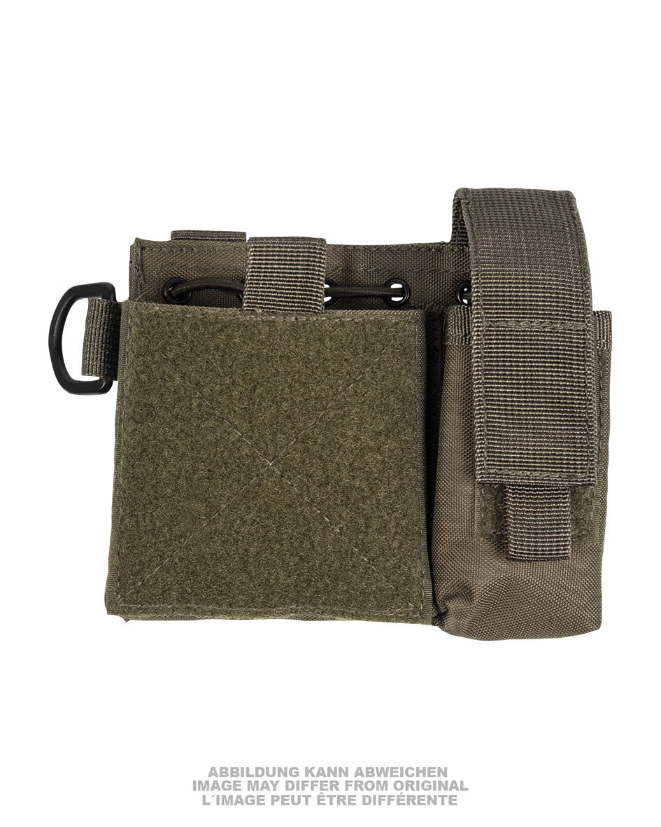 Pochette admin MOLLE Mil-Tec en polyester enduit 15 x 12 x 3 cm avec anneau D