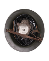 Casque d'entraînement Mil-Tec gabarit US M17 en acier 900 g coiffe cuir de chèvre