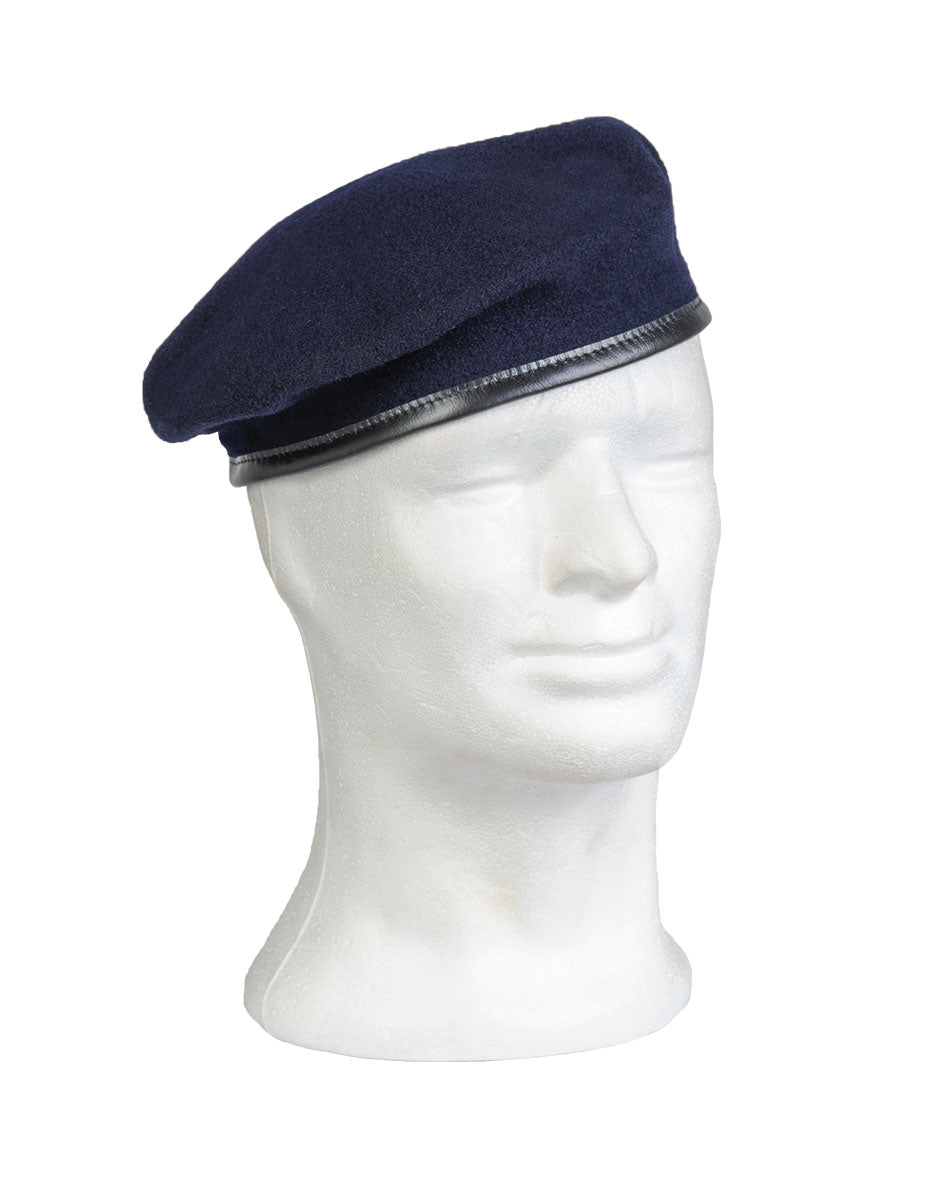 Béret commando type Bundeswehr Mil-Tec en laine mérinos bordure cuir de chèvre UPF 40