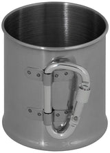 Quart Fox Outdoor en acier inoxydable simple paroi 220 ml avec mousqueton