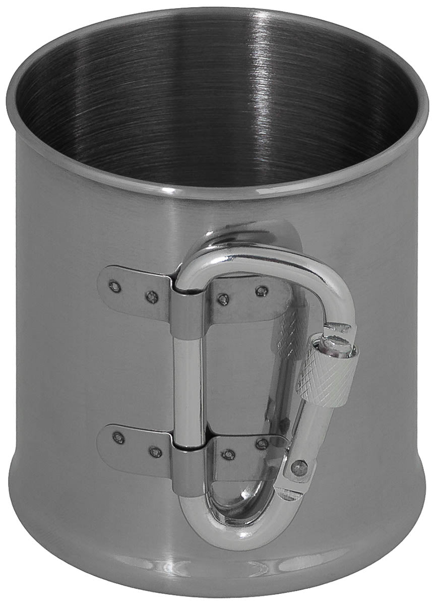 Quart Fox Outdoor en acier inoxydable simple paroi 220 ml avec mousqueton