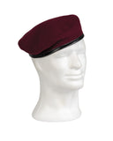Béret commando type Bundeswehr Mil-Tec en laine mérinos bordure cuir de chèvre UPF 40