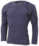 Pull commando britannique tout laine en laine à pattes d'épaule, surplus d'occasion, lot de 5
