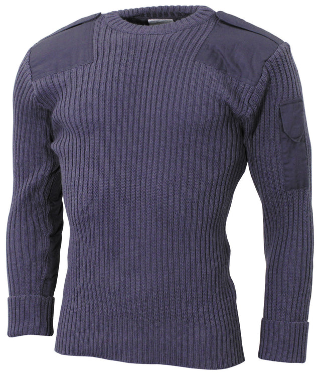 Pull commando britannique tout laine en laine à pattes d'épaule, surplus d'occasion, lot de 5