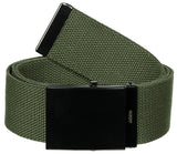 Ceinture MFH en toile coton 4,5 cm à boucle métallique réglable à 130 cm