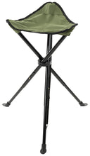 Tabouret pliant trépied télescopique Fox Outdoor assise réglable 45 à 55 cm