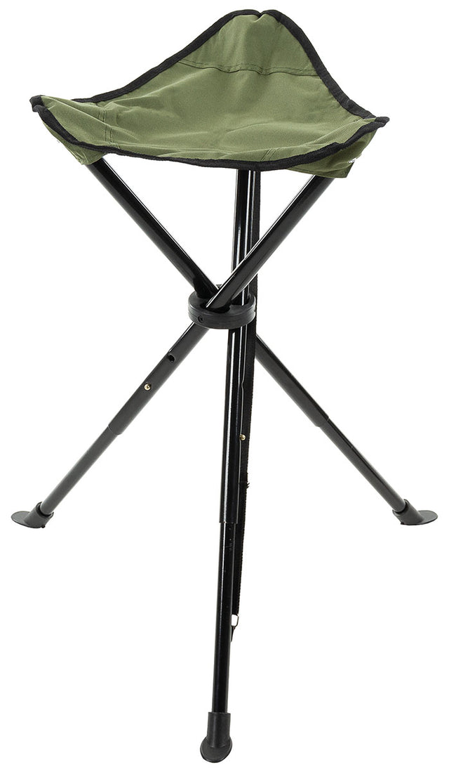 Tabouret pliant trépied télescopique Fox Outdoor assise réglable 45 à 55 cm