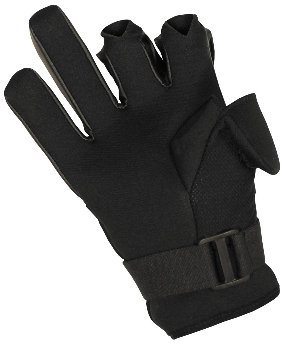 Gants néoprène MFH Mesh fins à trois doigts rabattables et bonne sensibilité tactile