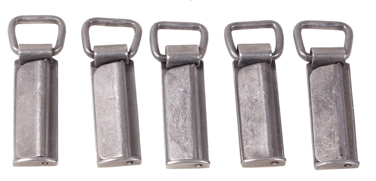 Passant de ceinturon allemand en aluminium, surplus d'occasion, lot de 10