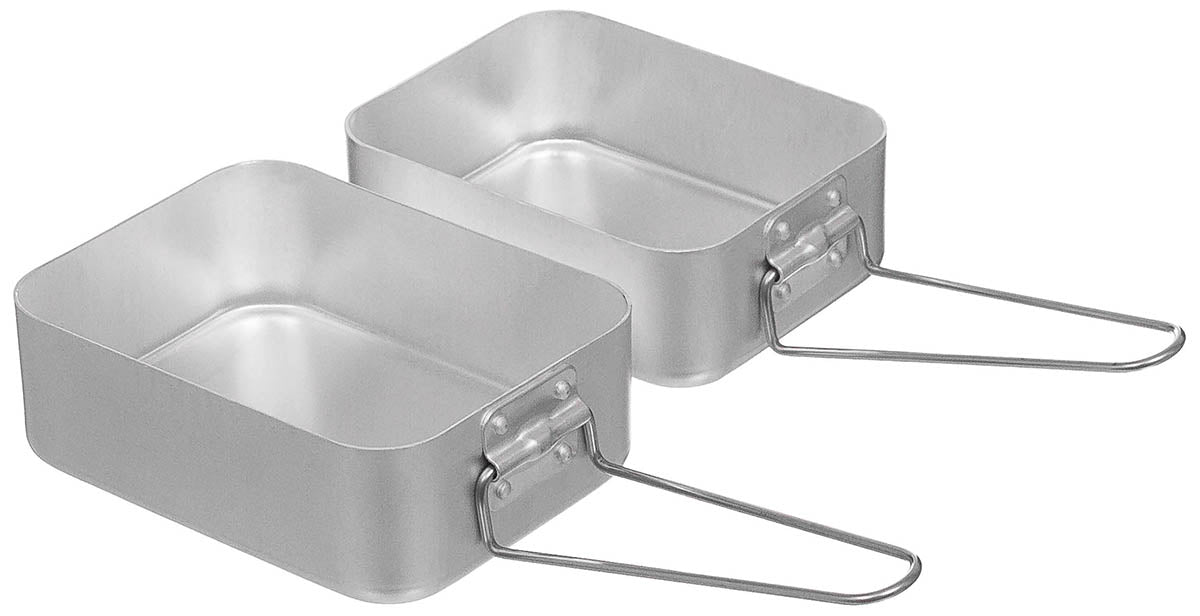 Gamelle britannique en aluminium, surplus comme neuf pour le bivouac et la popote, lot de 5