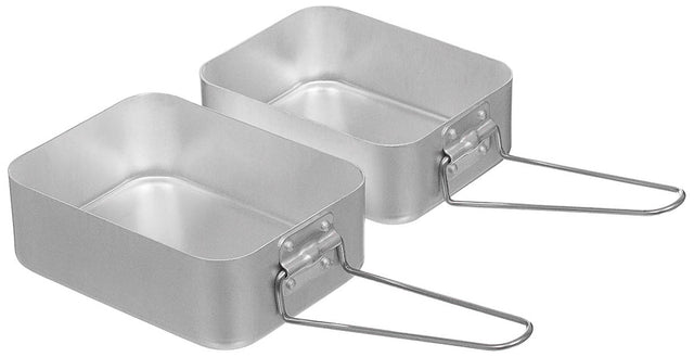 Gamelle britannique en aluminium, surplus comme neuf pour le bivouac et la popote, lot de 5