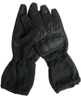 Gants d'intervention Mil-Tec en cuir et aramide Nomex avec coque et manchette