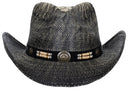 Chapeau de paille Fox Outdoor Texas en papier tressé à bandeau et tour élastique