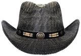 Chapeau de paille Fox Outdoor Texas en papier tressé à bandeau et tour élastique