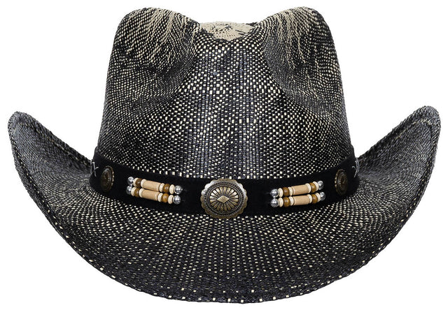 Chapeau de paille Fox Outdoor Texas en papier tressé à bandeau et tour élastique