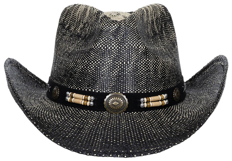 Chapeau de paille Fox Outdoor Texas en papier tressé à bandeau et tour élastique