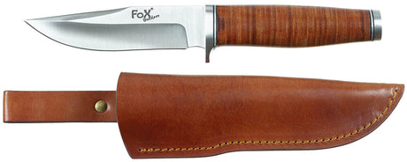 Couteau à lame fixe Ranger 11 Fox Outdoor lame 11 cm manche cuir et fourreau