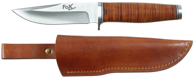 Couteau à lame fixe Ranger 11 Fox Outdoor lame 11 cm manche cuir et fourreau