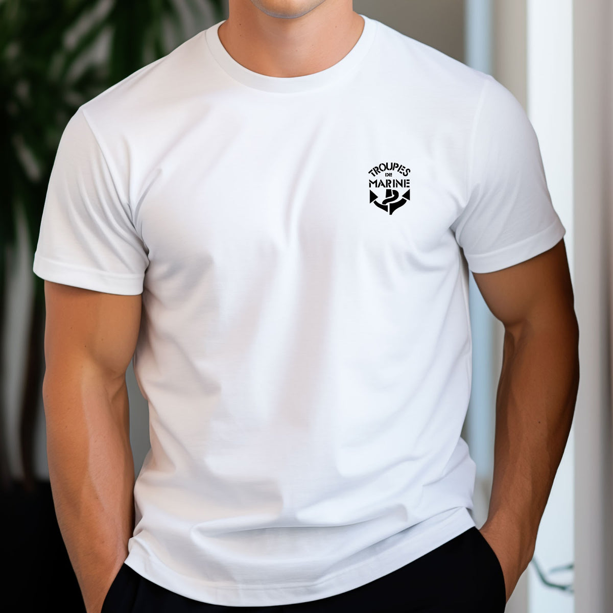 T-shirt imprimé Patrol Equipement marquage Troupes de marine coton peigné 180 g/m²